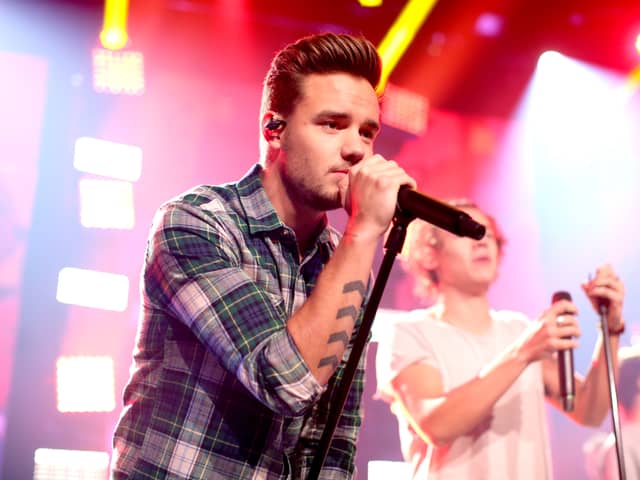 Musician Liam Payne performs at the "One Direction iHeartRadio Album Release Party".