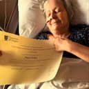 Janey Godley received an honorary degree from the University of Glasgow during end of life.