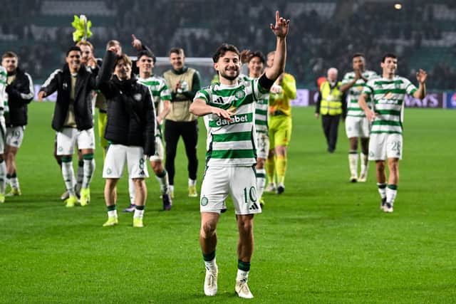 Nicolas Kuhn scored twice for Celtic.