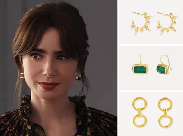 Earrings as seen on Emily in Paris - get the look from Ottoman Hands 