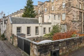 The front of the property on Belhaven Terrace Lane in Glasgow's Dowanhill. 