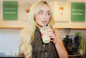 An advertisement Sabrina Carpenter did for Blank Street coffee over in America - Blank Street will soon open in Glasgow.