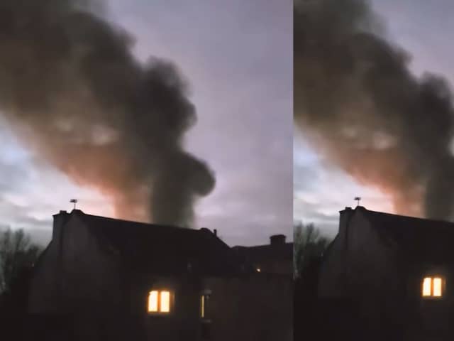 Scotland fire: Smoke billows from Leslie paper mill blaze.