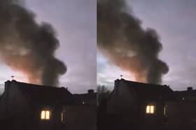 Scotland fire: Smoke billows from Leslie paper mill blaze.