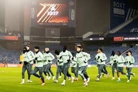 Tottenham train at Ibrox ahead of Thursday's mouthwatering Europa League clash.