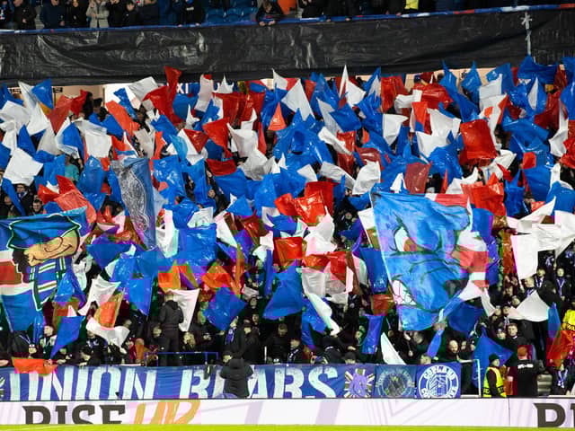 Rangers fans prepare for the clash with Tottenham Hotspur at Ibrox.