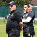 Neil Rowatt (L) and Dean Muir (R) have resigned from their posts at Bellshill Athletic. (Image: Mark Kane)