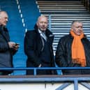 Alan Shearer (centre) during a William Hill Premiership match between Rangers and Celtic at Ibrox Stadium