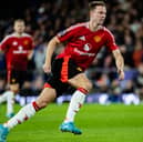 Jonny Evans of Manchester United in action during the Premier League match between Ipswich Town FC and Manchester United FC at Portman Road on November 24, 2024 in Ipswich, United Kingdom.
