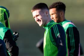 Celtic forward Johnny Kenny is back with the first team squad after his successful loan spell with Shamrock Rovers. Cr: SNS Group.