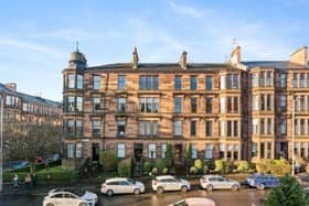 The front of the property on Hyndland Road in Glasgow's West End. 