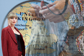 After her record-breaking tour on the United Kingdom in 2024, which area in the country has the most Taylor Swift fans per-person?