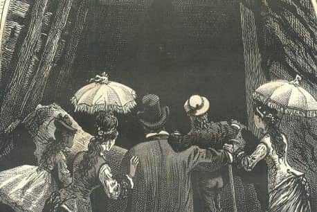 The original cover art of The Underground City by Jules Verne