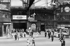 The Glasgow Central Station concourse in 1955