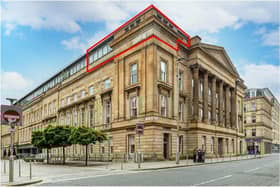 The front of the property on Ingram Street in Glasgow's Merchant City. 