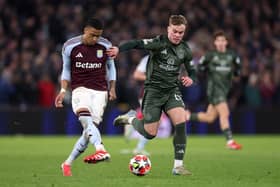 Daniel Cummings in Champions League action for Celtic at Aston Villa on Wednesday night