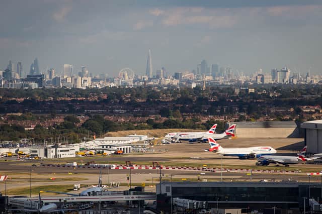 Aircraft at Heathrow Airport.