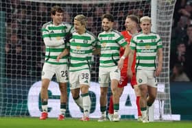 The star reacts after scoring a goal against Raith Rovers
