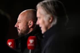 Former Scotland player Alan Hutton on media duty