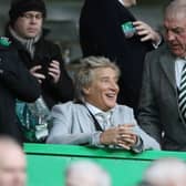 Rod Stewart watches Celtic's clash with Kilmarnock in December 2018.