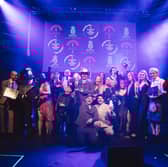 All the winners on stage