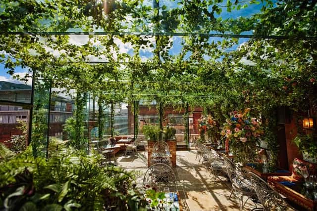 This tranquil rooftop bar and restaurant is located on top of the House of Gods Hotel in the Merchant City. 