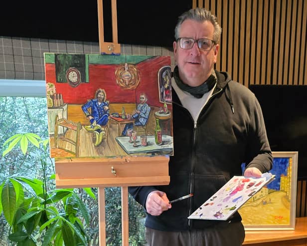 Mark Armstrong has painted the Van Gogh inspired works under the name Glasgogh