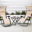 The Neo patio set comes with a cute little table