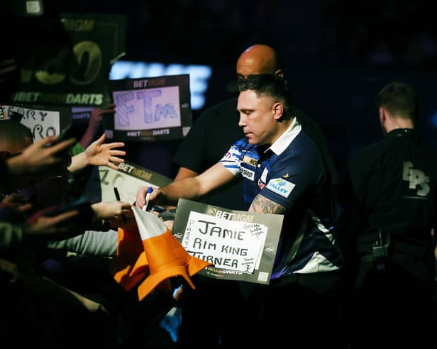Gerwyn Price during the 2025 Premier League darts