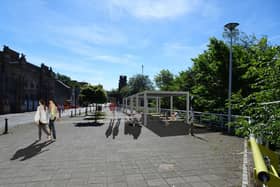 A CGI mock-up of the proposed beer garden at The Clutha