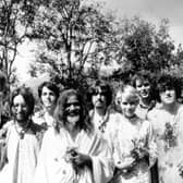 Maryhill-born Donovan pictured here alongside John Lennon, Paul McCartney and George Harrison in India back in March 1968. The famous followers had chosen to study transcendental mediation at Maharishi Mahesh Yogi's academy. 