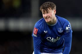 Nathan Patterson during his only Everton start of the season in the 2-0 win over Peterborough in the FA Cup. 