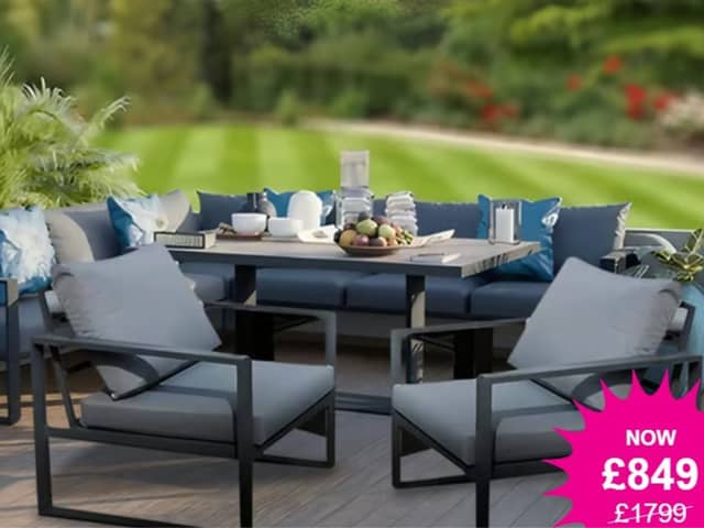 Give your garden a glow-up with this stunning 8-Seater dining set with table and two chairs - now 53% off