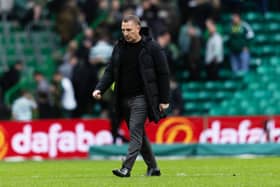 Celtic manager Brendan Rodgers at full-time after the 3-2 defeat to Rangers.  (Photo by Craig Foy / SNS Group)