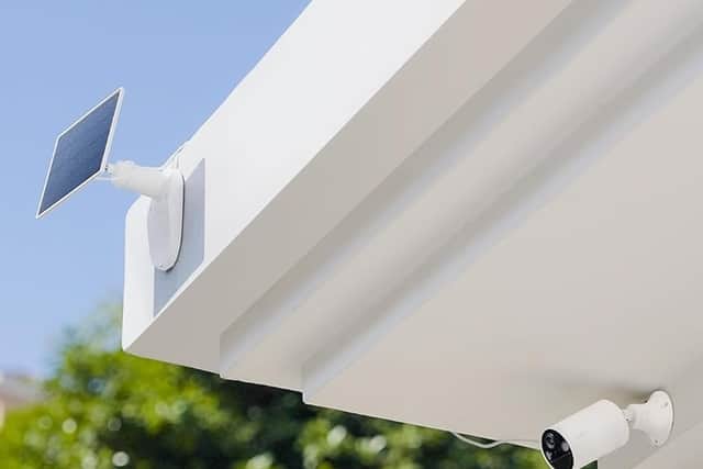 The solar panel only needs 45 minutes of sun per day to keep the battery topped up