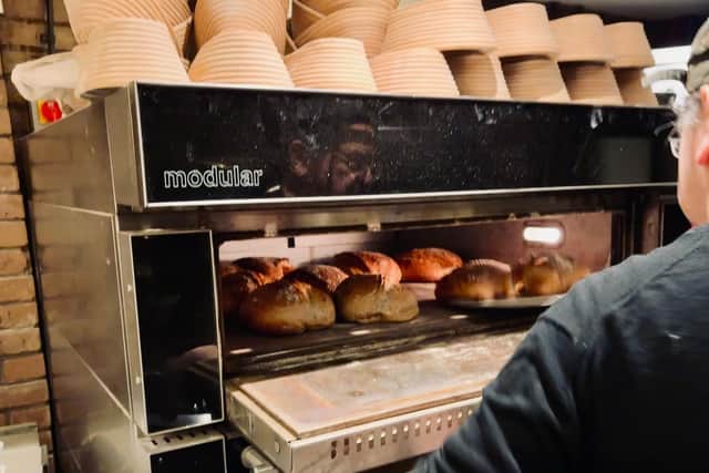 Baking sourdough at Beefcake Café in Anniesland.