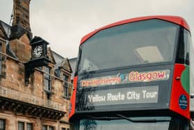 Pictured L-R: Councillor Richard Bell, Richy Graham (operations manager at City Sightseeing Glasgow) and Frazer Capie (Project Development OfficerGovan Heritage Trust)