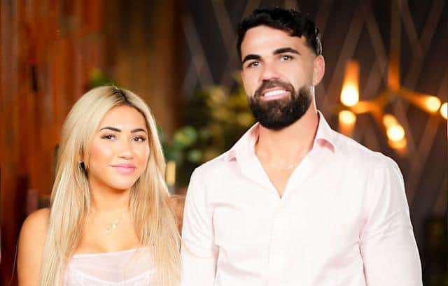 Married at First Sight Australia season 12 couple Awhina Rutene and Adrian Araouzou. Photo by Channel Nine.