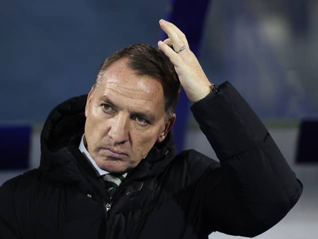 Brendan Rodgers watched his side slump to defeat at St Johnstone
