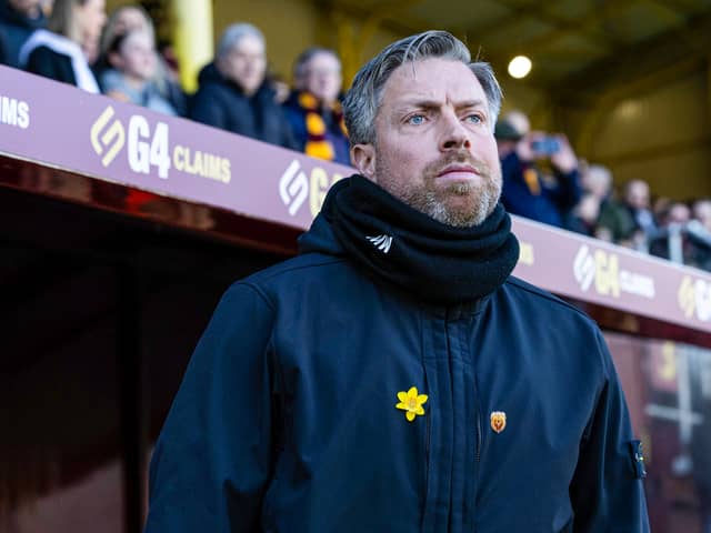 Motherwell manager Michael Wimmer can secure top six for his side with a win over Hearts at Fir Park on Saturday. (Photo by Craig Foy / SNS Group)
