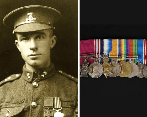 The medals of a Portsmouth soldier honoured for his heroics in the First World War are going up for sale in Southsea, including a Victoria Cross.