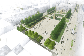 The new square will feature more green space and trees. Picture: Glasgow City Council