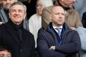 US Health tycoon and prospective Rangers investor Andrew Cavenagh (left) and Gretar Steinsson during the recent Old Firm match at Celtic Park.  (Photo by Alan Harvey / SNS Group)