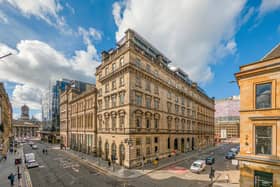 The front of the building on the corner of South Frederick Street and Ingram Street. 