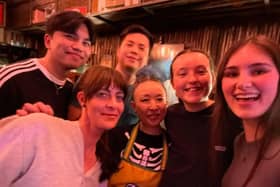 The Last of Us and Game of Thrones star Bella Ramsey was pictured dining at Ramen Dayo on Ashton Lane. 