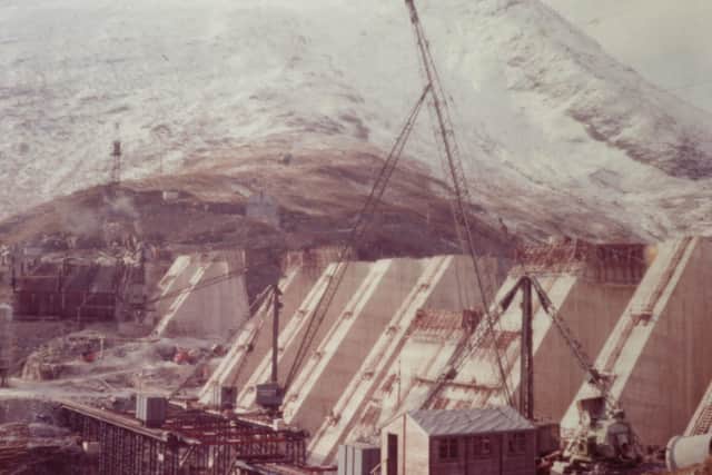 Drax Cruachan Power Station under construction ahead of its opening in 1965