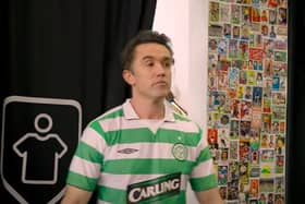 Rob McElhenney spoke about his Irish links while donning a 20-year-old Celtic shirt.