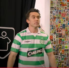 Rob McElhenney spoke about his Irish links while donning a 20-year-old Celtic shirt.