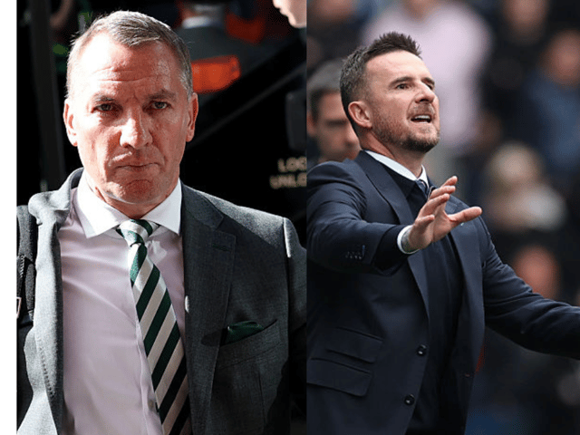 Celtic manager Brendan Rodgers and interim Rangers head coach Barry Ferguson