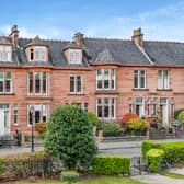 The front of the townhouse on Kingsborough Gardens in Glasgow's West End. 